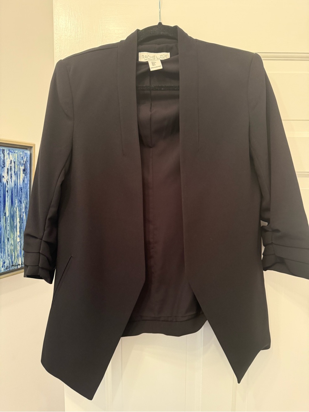 Rachel Zoe Black Open-Front Women's Blazer small